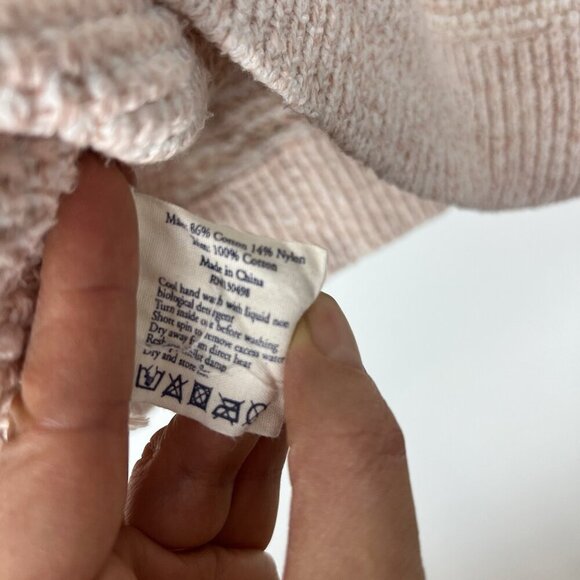 Women’s Jack Wills Cotton Blend Pink Sweater sz 8 Lace Cottage Romantic Ballet - Picture 2 of 8